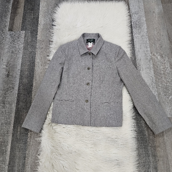 Ralph lauren Gray Wool button front blazer Jacket - Picture 8 of 10